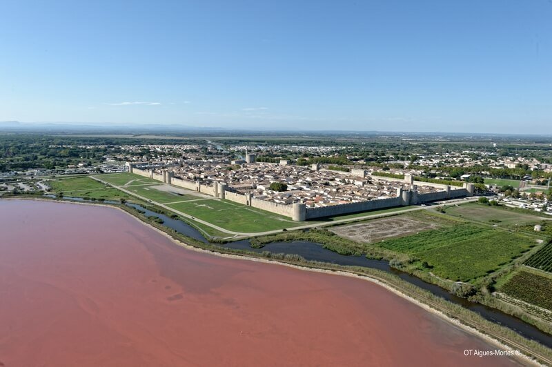 La Cité d'Aigues-Mortes et les salins