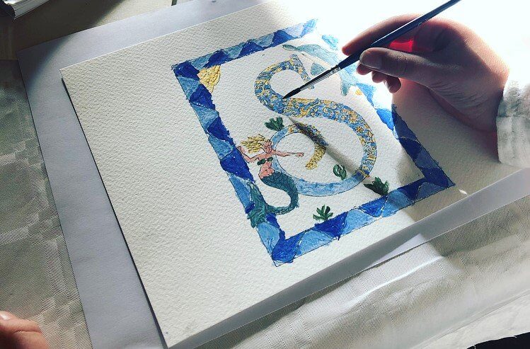 solene2 Enluminure - atelier enfant - Valmagne