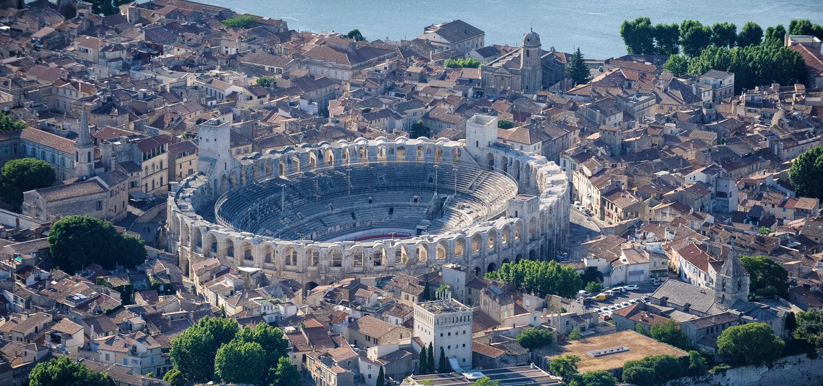 vue aéreinne Arles