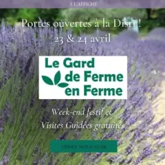 Affiche portes ouvertes de ferme en ferme à la distillerie bel'air