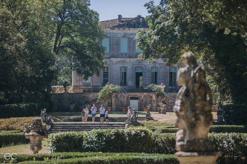 Jardins et facade Château de l'Engarran