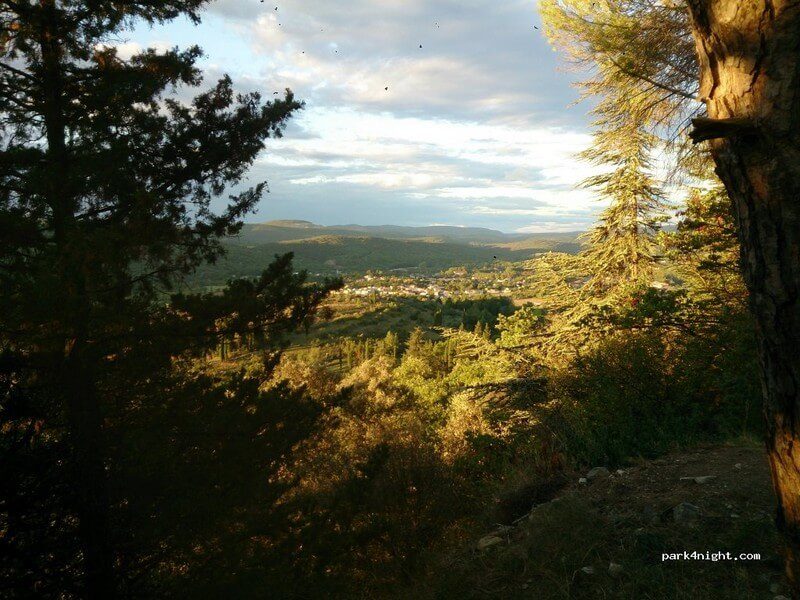 vue depuis emplacement de la grotte des demoiselles