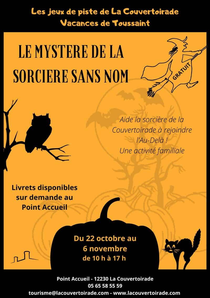 mystere-sorciere-2022 Jeu de piste Couvertoirade Toussaint 2022