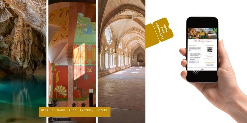 Le PASS numérique et touristique des Sites d'exception en Languedoc qui permet de bénéficier de tarifs réduits dans les 32 sites d'exception et partenaires
