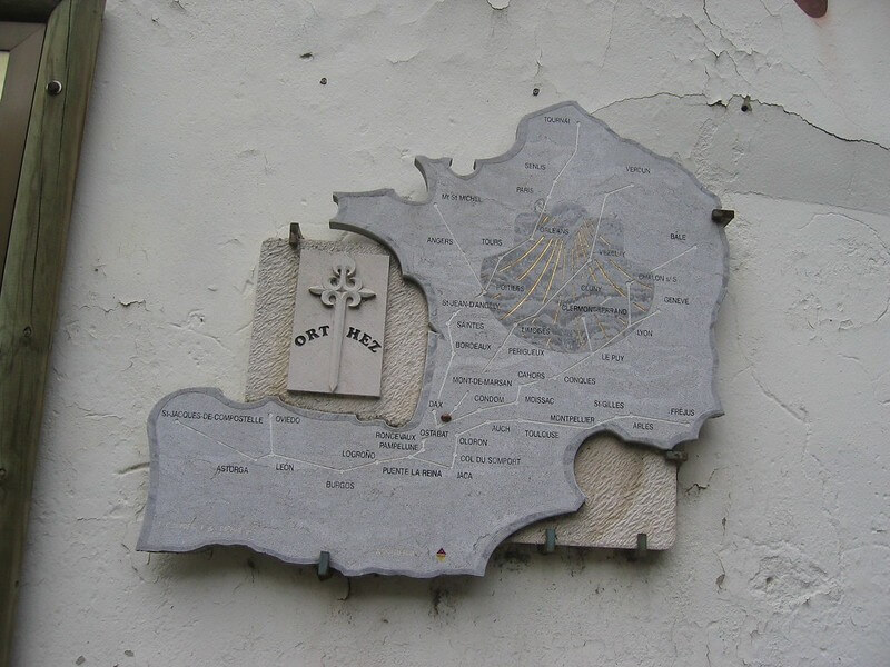 Carte des Chemins de St Jacques de Compostelle par Frédérique PANASSAC