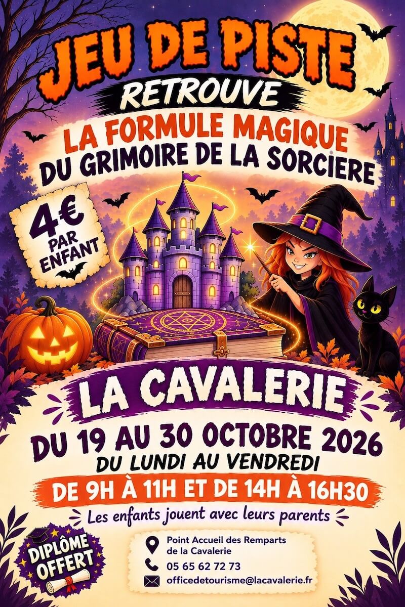 Mystère de_La_Cavalerie_2026 Jeu vacances de la Toussaint 2026 au village de la Cavalerie en Aveyron