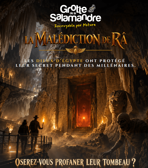la Malediction de Râ à la grotte de la Salamandre (1) La malédiction du Râ - Chasse au trésors Adulte à la Grotte de la Salamandre